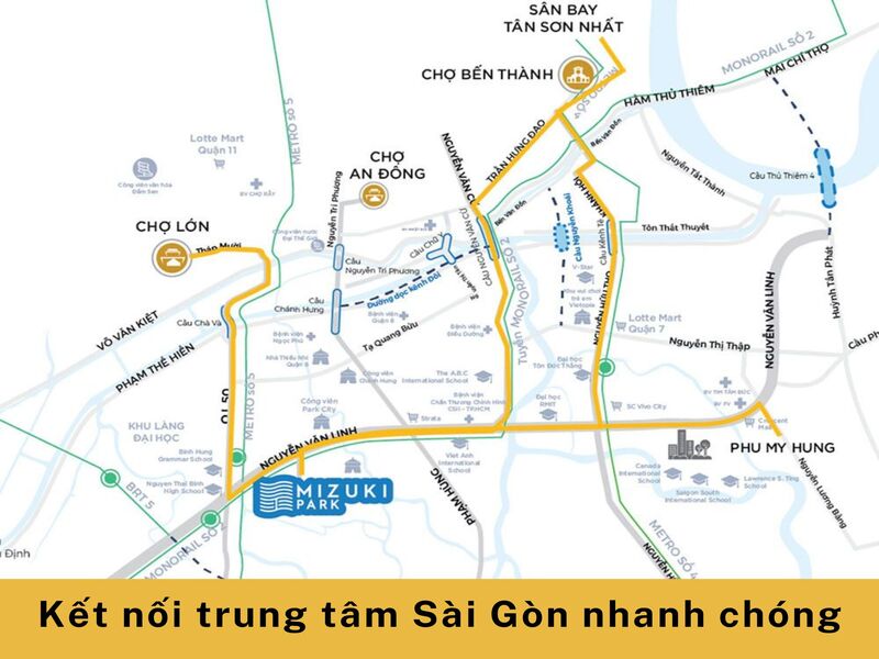 Kết nối trung tâm Sài Gòn nhanh chóng